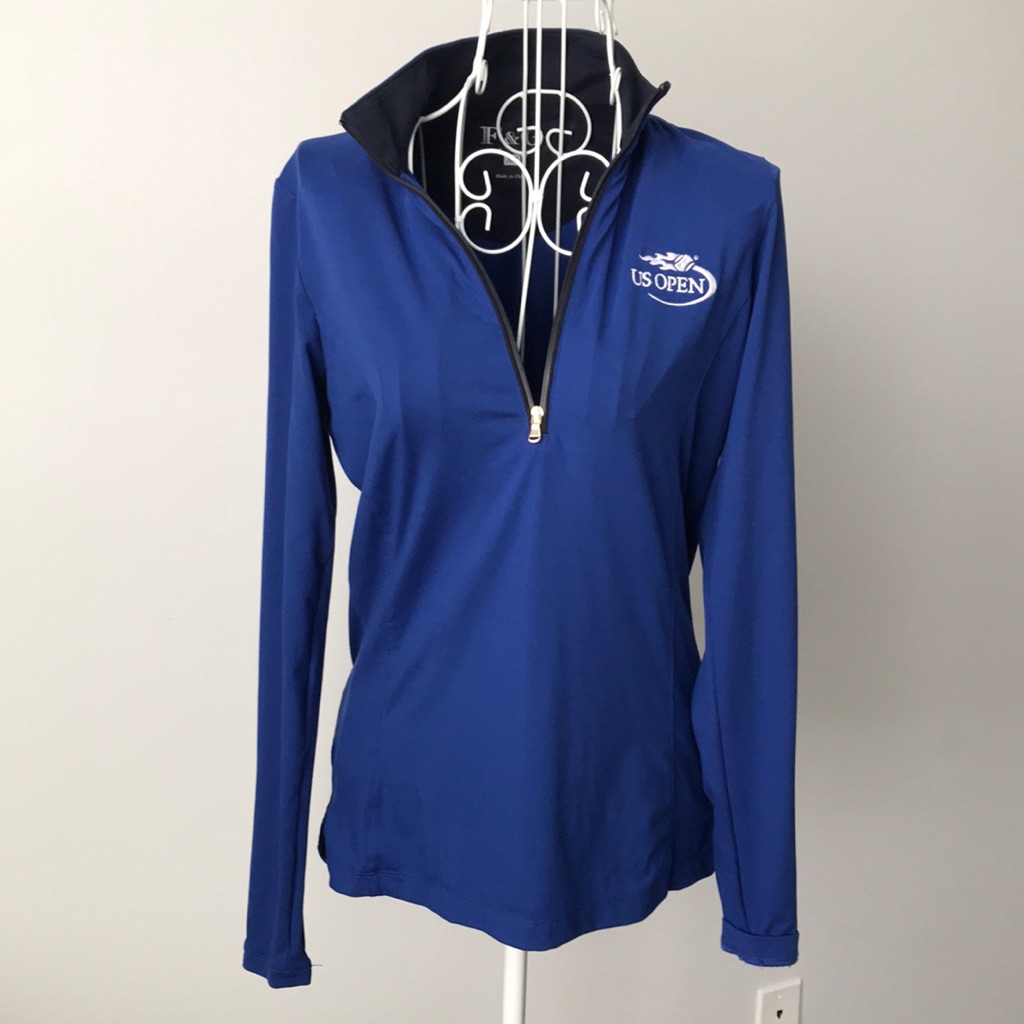 Long Sleeve Polo Us Open Championship 14 Zip Pullover Layering Tennis Golf Long Sleeve Polo Us Open Championship 14 Zip Pullover Layering Tennis Golf